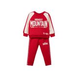 DeFacto 2'li Takım Baskılı Sweatshirt Eşofman Altı Erkek Bebek, 12-18 AY, G6299A526SP, Kırmızı-RD79, erkek-bebek
