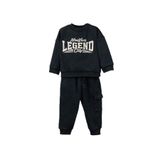 DeFacto 2'li Takım Baskılı Sweatshirt Eşofman Altı Erkek Bebek, 5-6 Yaş, G5132A525WN, Antrasit-AR202, erkek-bebek
