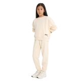 DeFacto 2'li Takım Baskılı Sweatshirt Eşofman Altı Kız Çocuk, 11/12 Yaş (152cm) Ekru F2559A825AU