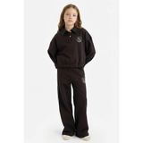 Defacto 2'li Takım Baskılı Sweatshirt Eşofman Altı Kız Çocuk, 5-6 Yaş, G9115A825WN, Kahve-BN304, kız-çocuk, 5/6 Yaş (116cm)