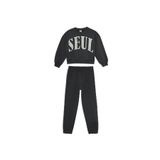 Defacto 2'li Takım Baskılı Sweatshirt Eşofman Altı Kız Çocuk, 7-8 Yaş, E6416A825AU, Antrasit-AR82, kız-çocuk, 7/8 Yaş (128cm)