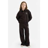 DeFacto 2li Takım Baskılı Sweatshirt Eşofman Altı Kız Çocuk G9115A825WN
