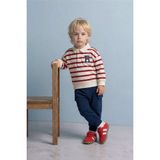 DeFacto 2'li Takım Çizgili Sweatshirt Pantolon Erkek Bebek G6297A526SP - 4 - 5 Yaş - Ekru-ER118