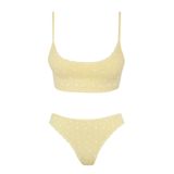 Defacto 2'li Takım Desenli Seamless Kumaş Bralet Külot, Sarı, L