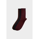 DeFacto 3'lü Pamuk Akrilik Uzun Çorap Bordo, 41-44, H1024AXNS, Bordo-BR2, erkek