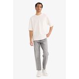 DeFacto 90's Slim Fit Düz Paça Jean Pantolon, 28, F4057AX25WN, Gri-NM18, Erkek