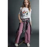 DeFacto 90's Wide Leg Gabardin Pantolon Kız Çocuk Bordo, 11-12 Yaş, G6013A825AU, Bordo-BR82, Kız çocuk