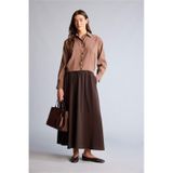 Defacto A Form Beli Lastikli Maxi Etek H4789ax26spbn214 Kahve-bn214