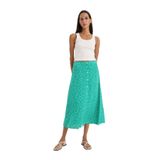 DeFacto A Form Çiçekli Normal Bel Midi Etek, 34, Z8094AZ25SMGN748-1013002, Yeşil, Kadın