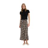 DeFacto A Kesim Leopar Desenli Normal Bel Saten Midi Etek, 40, 3175633, Siyah, Kadın