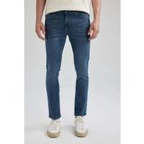 DeFacto A6943AX23AUNM84 Erkek Carlo Skinny Fit Ekstra Dar Kalıp Normal Bel Ekstra Dar Paça Jean Pantolon