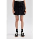 DeFacto A9588AX23AU Kargo Fit Siyah Mini Jean Etek