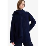 DeFacto Atkı Detaylı Triko Kazak Tunik, 2XL, G7238AX25CW, İndigo-IN227, Kadın