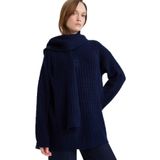 DeFacto Atkı Detaylı Triko Kazak Tunik, M, G7238AX25CW, İndigo-IN227, Kadın