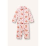 DeFacto Ayıcık Desenli Önden Düğmeli 2'li Pijama Takımı Kız Bebek