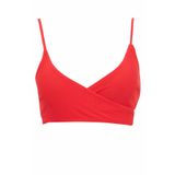 DeFacto B0387AX23HSRD197 Kırmızı Fall in Love Regular Fit Bikini Üstü