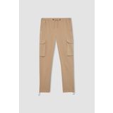 DeFacto B3585AX23AU Bej-BG185 Kargo Cepli Jogger Erkek Pantolon