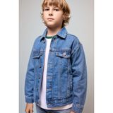 DeFacto B6477A826SP %100 Pamuk Polo Yaka Mavi Jean Ceket Erkek Çocuk Ceket