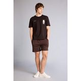 DeFacto B8672AX26SM Kahve-BN192 Erkek Regular Fit Düz Paça Beli Bağcıklı Cepli Basic Düz Şort