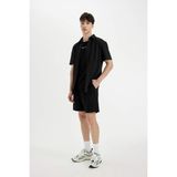 DeFacto B8673AX24SM Siyah-BK81 Erkek Pamuk Slim Fit Dar Kesim Cepli Basic Şort