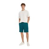 DeFacto B8796AX24SM Yeşil-GN1211 Erkek Regular Fit Düz Paça Kargo Cepli Basic Düz Şort