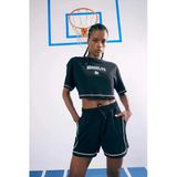 Defacto B9953 Siyah Defactofit Nba Brooklyn Nets Cropped Fit Bisiklet Yaka Kısa Kollu Tişört