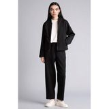 DeFacto Baggy Fit Basic Düz Skuba Dalgıç Kumaş Pantolon, XL, G8157AX26SP, Siyah-BK81, Kadın