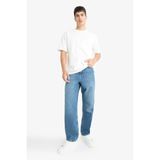 DeFacto Baggy Fit Geniş Paça Jean Pantolon, 28, G2622AX25AU, Mavi-NM28, Erkek