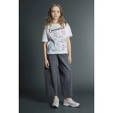 DeFacto Baggy Fit Geniş Paça Jean Pantolon Kız Çocuk G4653A826SP - Gri - 13 - 14 Yaş