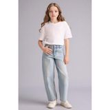 DeFacto Baggy Fit Jean Pantolon Kız Çocuk G4650A826SM - Mavi-NM39 - 13 - 14 Yaş