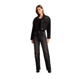 DeFacto Baggy Fit Taşlı Jean Pantolon, 40, G4301AX25WN, Siyah-BK81, Kadın