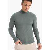 DeFacto Balıkçı Yaka Triko Kazak, 4XL, R1127AZ25WN, Haki, Erkek