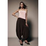 DeFacto Balloon Fit Yüksek Bel Uzun Modal Pantolon, 34, H0091AX26SP, Kahve, Kadın