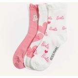 DeFacto Barbie 3'lü Pamuklu Uzun Çorap Seti Kız Çocuk H2345A8NS - 23 - 27 - Çok Renkli-KR1