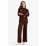 DeFacto Basic Beli Lastikli Triko Pantolon Kahverengi, M, D6912AX25WN, Kahve-BN227, Kadın