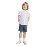 DeFacto Basic Düz Beli Lastikli Jean Şort Erkek Bebek, 9-18 Ay, E8258A525SM, Antrasit-NM36, Erkek bebek