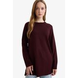 DeFacto Basıc Kazak Tunik, XL, C4474AX25WN, Bordo, Kadın