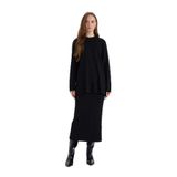 DeFacto Basıc Maxi Triko Etek Siyah Regular Fit Tesettür Etek, S/M, E0936AX24WN, Siyah-BK81, Kadın
