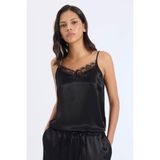 DeFacto Basic V Yaka Saten Askılı Bluz E0214AX24WN - Siyah-BK81