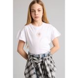 DeFacto Baskılı Beyaz Kız Çocuk T-Shirt G9913A8/WT79