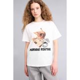 DeFacto Baskılı Kırık Beyaz Kadın T-Shirt G9619AX/WT32