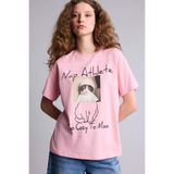 DeFacto Baskılı Pembe Kadın T-Shirt G9004AX/PN636
