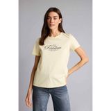 DeFacto Baskılı Sarı Kadın T-Shirt H2138AX/YL149