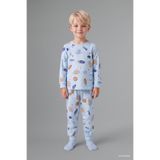 DeFacto Baskılı Uzun Kollu Üst Elastik Bel Alt 2'li Pijama Takımı Erkek Bebek H6540A526AU