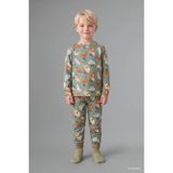 DeFacto Baskılı Uzun Kollu Üst Lastikli Paça Alt 2'li Pijama Takımı Erkek Bebek I1436A526AU - Yeşil - 18 - 24 Ay
