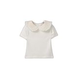 DeFacto Bebe Yaka Penye Tişört Kız Bebek, 2/3 Yaş (98cm), G9983A526SM, Beyaz, Kız bebek