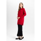 DeFacto Beli Lastikli Basic Siyah Triko Maxi Etek D2526AX24WN - Siyah-BK81