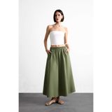 DeFacto Beli Lastikli Cepli Maxi Etek F7897AX25SM