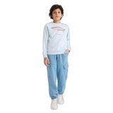 DeFacto Beli Lastikli Kargo Cepli Jogger Eşofman Altı Erkek Çocuk, 13-14 Yaş, G6152A826SP, Mavi-BE455, Erkek Çocuk