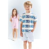 DeFacto Beli Lastikli Şort Erkek Bebek, 9-18 Ay, 25YC3420A5CU-DFCA09, LT.BLUE, Erkek bebek